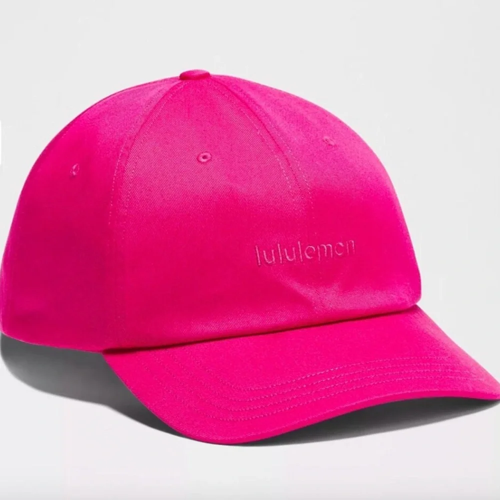 lululemon Unisex Classic Ball Cap in Hot Pink with Logo Spell Out